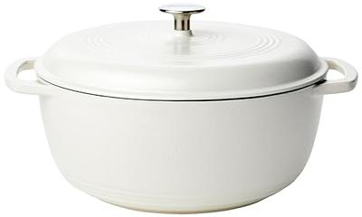 Lodge 7.5 Quart Oyster White Enameled Cast Iron Dutch Oven