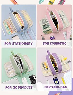 YOKUMA Pencil Case Cute Pencil Pouch for Girls Big Capacity Pen Bag Box,  Kawaii Aesthetic College School Supplies for Student Teen Adults Preppy,  Purple - Yahoo Shopping