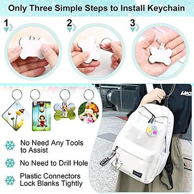 Frienda 40 Pieces Sublimation Blanks Wristlet Keychain DIY Blank