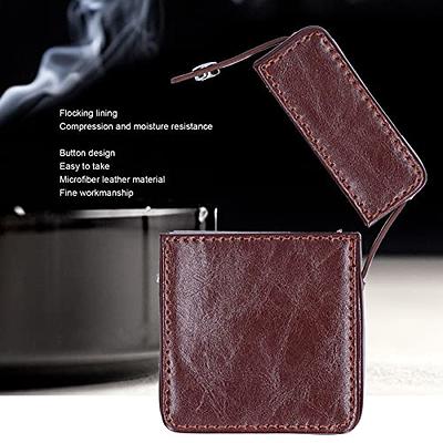 Genuine leather cigarette box anti-scratch protective storage case with lighter  holder