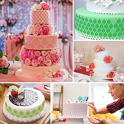 Happy Birthday Plastic Cake Stencil Boder Decorating Lace