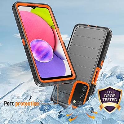 NIFFPD Samsung A14 5G Case, Galaxy A14 5G Case, Shockproof Drop protection  Phone Case for Samsung Galaxy A14 5G Black&Orange 