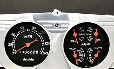 Dolphin Gauges 1955 1956 1957 1958 1959 Chevy Truck 3 Gauge Rear