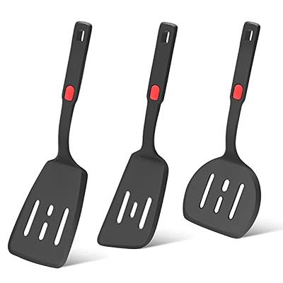 3 Pack Silicone Spatulas, Solid & Slotted Turner Spatula Set for Nonstick  Cookware, High Heat Resistant BPA Free Rubber Kitchen Cooking Utensils,  Idea for cooking Fish, eggs, steak, Baking - Gray - Yahoo Shopping