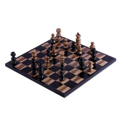 Marble chess set, 'Worthy Match