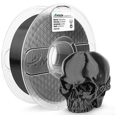 Glossy Black PLA+ (PLA plus) - 3D Printer Filament 1.75mm 1 kg 2.2