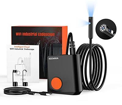 2560P Dual Lens Endoscope Camera with Light - 5.0 Megapixels, 16.4FT  Semi-Rigid Cable, IP67 Waterproof, 9 LED Lights - Inspection Camera,  Endoscope