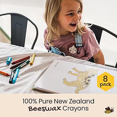 Honeysticks 100% Pure Beeswax Crayons Natural, Safe for Kids (12