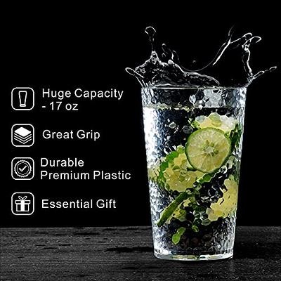 Kurala Unbreakable Plastic Tumbler Cups, Set of 8, Large Water Tumbler Set,  17 oz Highball Drinking Glasses (Clear) - Yahoo Shopping