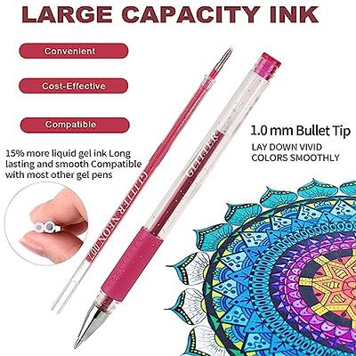 120 Pack Painting Pen Set 100 Colored Dual Tip Markers and 20 Colors  Glitter Gel Pens with Canvas Bag for Adult Coloring Books