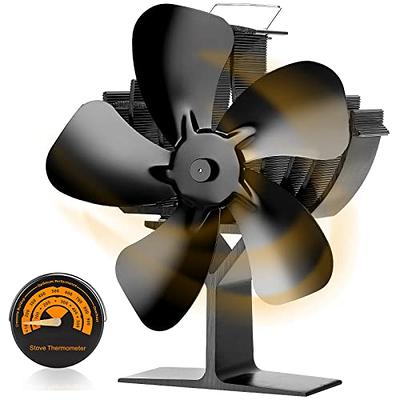 Ecofan® UltrAir, Classic Styled, Heat Powered Wood Stove Fan, 125 CFM,  810CAXBX, Mid-Sized, 7.9 Blade, Black