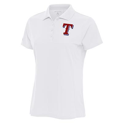 Men's Antigua White Texas Rangers Esteem Polo