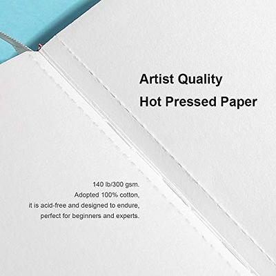 Paul Rubens Watercolor Journal, 100% Cotton 140 lb (300 Gsm) Hot Pressed Watercolor Paper, 20 Sheets Sized 3.8?? x 5.2?? Travel Art Journal for