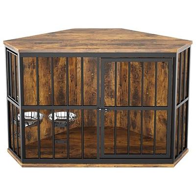 Kfvigoho Corner Dog Crate with Cushion, Dog House, Dog Crate