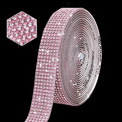 2 Rolls Self Adhesive Rhinestone Strips Diamond Ribbon Gift