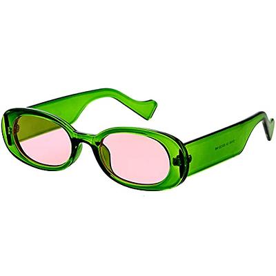 Translucent Gray Thick Geek-Chic Geometric Tinted Sunglasses with Pink Sunwear Lenses