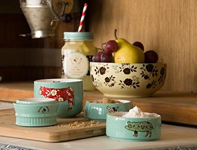 Pavilion Gift Company Live Simply Bee Chicken Pig and Cow Measuring Cups,  Teal & Weeks 54217 Measuring Cup Set, Multi - Yahoo Shopping