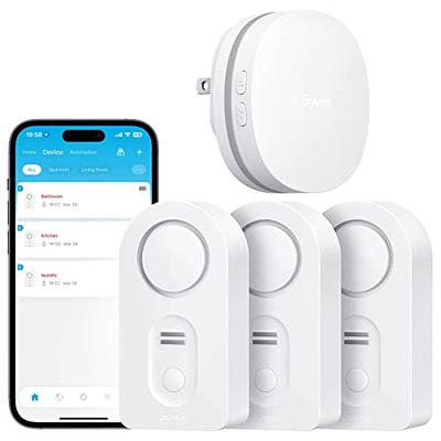 Airthereal WiFi Water Leak Detector 3 Pack, Water Alarm Sensor with 0-120dB  Adjustable Alarm