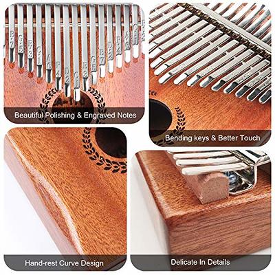 EASTROCK Kalimba Thumb Piano 17 Keys Portable Mbira Finger Piano with Study  Instruction and Tune Hammer Kalimba Gifts for Kids Adults Beginners