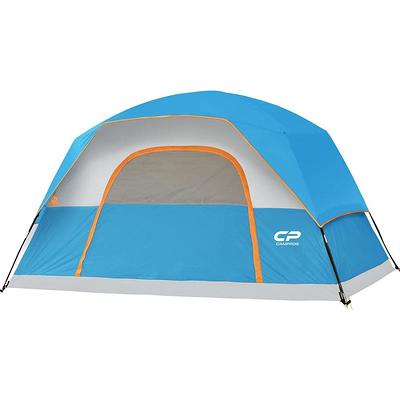 Core Blue 10-Person Pop-Up Tent with LED Lights, Instant Setup