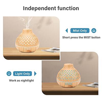 Essential Oil Diffusers with Remote, 400ml Diffusers for Essential Oils  Large Room, Aroma Diffuser with 4 Timer, 15 Color Lights, Auto-Off Defusers