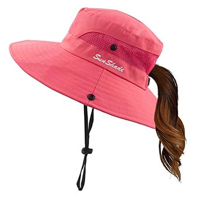 Sun Hat for Women, Foldable Ponytail Hat, UPF 50 Sun Protection, Outdoor Hat,  Fisherman Hiking Hat, Wide Brim Hat, Fisherman, Gift for Her 