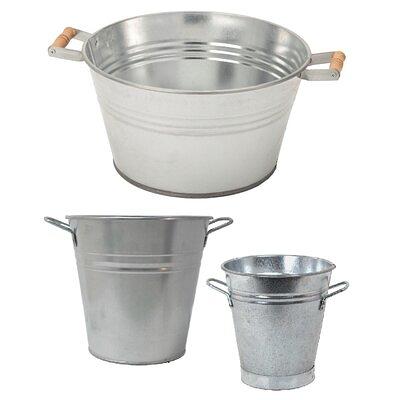 Sunnydaze Decor Galvanized Steel Bucket Planter with Handle - Yellow - (Set  of 10) NHU-538 - The Home Depot