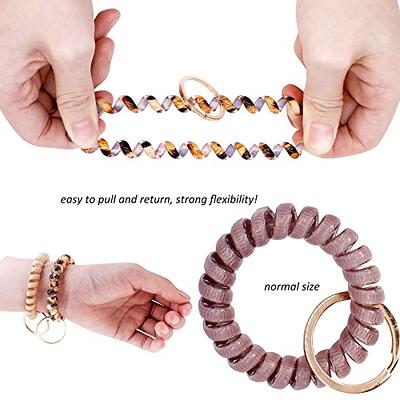 Buy Kbraveo 40PCS Multicolor Plastic Stretchable Spiral Bracelet Wrist Coil  Key Chains, Wrist Band Key Ring Chain for Office, Workshop, Shopping Mall,  Sauna, Outdoor Sport Online at desertcartINDIA