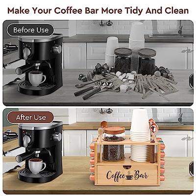 Coffee Station Organizer, Countertop Coffee Bar Accessories and Storage,  Coffee Pod Holder Storage Bin Box Organizer, Coffee Station K Cup Holder  for