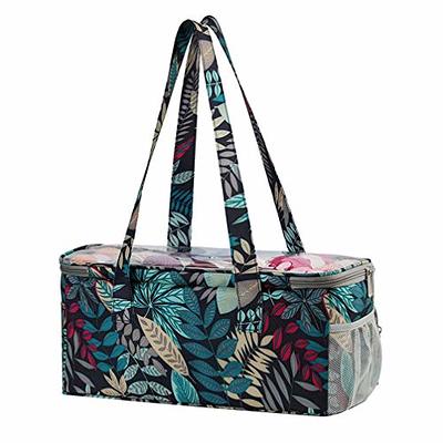 PAVILIA Knitting Bag Yarn Storage Tote, Large Crochet Organizer