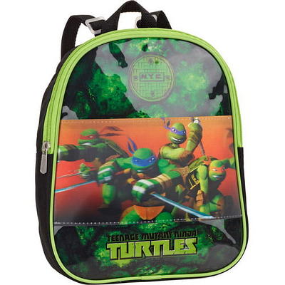 Bioworld Teenage Mutant Ninja Turtles Shell Backpack With Character Masks,  Green