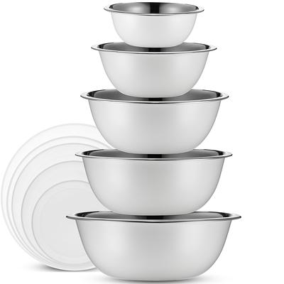 Nutrichef 6-Piece Stainless Steel Kitchen Mixing Bowls Set