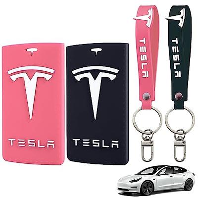 Silicone Key Card Holder Keychain for Tesla Model 3 Model Y - Flashark