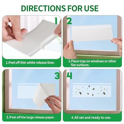 30Pcs Window Fly Traps Indoor, Fly Paper Sticky Strips, Fruit Fly Traps for  Kitchen, House Fly Killer Window Clear Decal Traps, Catch Fly Bugs