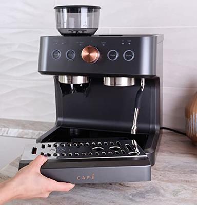 Café Bellissimo Semi Automatic Espresso Machine + Milk Frother | WiFi  Connected, Smart Kitchen Essentials | Built-In Bean Grinder, 15-Bar Pump 