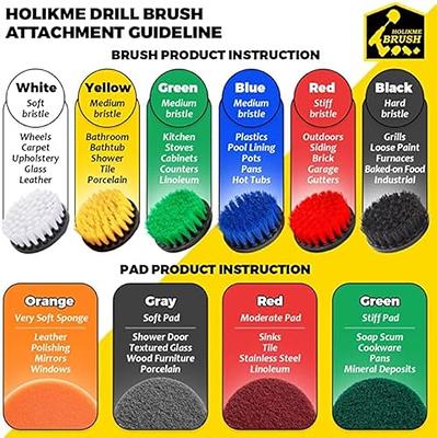 Holikme 4Pack Drill Brush Power Scrubber Cleaning Brush Extended Long  Attachment Set All Purpose Drill Scrub Brushes Kit for Grout, Floor, Tub