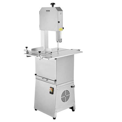 VEVOR 0.12 in. Commercial Meat Cutter Machine Stainless Steel with Pulley 800 Watt Electric Food Cutting Slicer for Restaurant, Silver