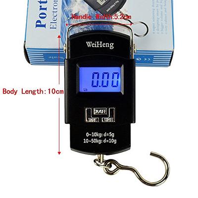 NUTRI FIT Digital Luggage Scale Portable Hanging Scale 165lb/75kg with  Backlit LCD