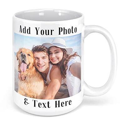 Magizak Travel Coffee Mug with Handle Custom Photo