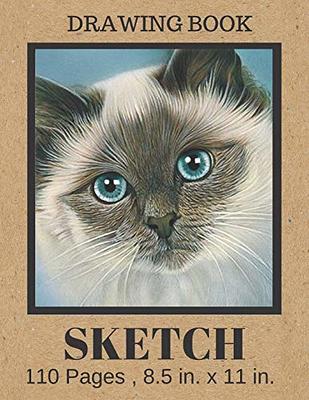 Kawaii Cat Sketchbook: Cute Cat Journal - Large Blank Sketchbook for  Drawing, Writing & Painting - 8.5 x 11 Inches - 110 Pages