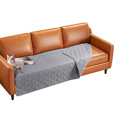 100% Waterproof Sofa Protector For Leather Sofa Cover Brown Couch Covers  for Dogs Pet Waterproof Couch Protector For Living Room Furniture Covers,  Non-Slip, Machine Washable (Sofa 68, Brown) 