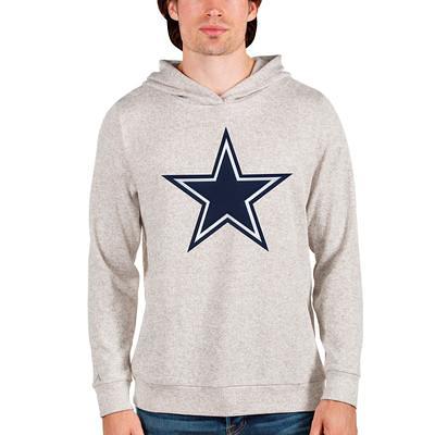 Men's Antigua White Dallas Cowboys Victory Pullover Hoodie