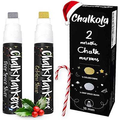 Extra Fine Tip Liquid Chalk Markers (30 Pack 1mm) Pastel + Neon Chalk Pens - Erasable Dry Erase Marker for Chalkboard, Blackboards, Window, Bistro