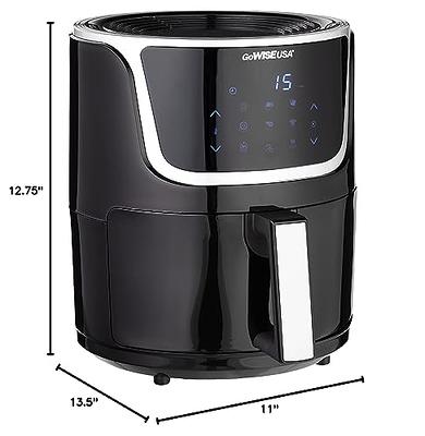 CRUX 6 Qt Digital Air Fryer with Nonstick Removable Dishwasher Safe Pan and  Crisping Tray, Auto Shutoff Timer and Audible Alarm, Adjustable