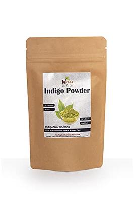 Henna Cosmetics Indigo Powder Hair Dye, Black, Coloring, for Use with Pure  Henna, 100% Organic, 3.52 oz 