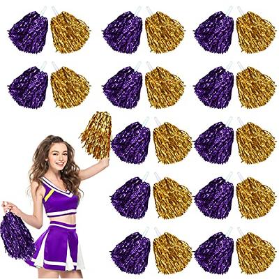 24 Pcs Cheerleading Pom Poms, Metallic Foil Handle Cheer Squad Team  Spirited Fun Pom Poms for Party, Sports Dance Cheer, 30 Grams Weight Each  (Green) - Yahoo Shopping