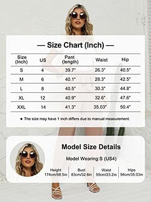 Sucolan Khaki Wide Leg Pants for Women Lightweight Lounge Pant High Waisted  Casual Work Pants Adjustable Tie Knot Loose Trousers with Pockets XXL -  Yahoo Shopping