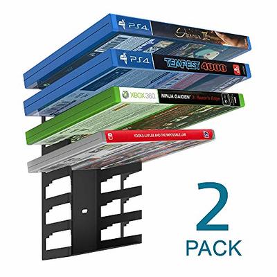 Nargos Video Game Holder Wall Mount, Gaming Accessories Storage for PS5, PS4, Xbox One, Xbox Series X/S Game Cases, Organizer Accessories (include 2