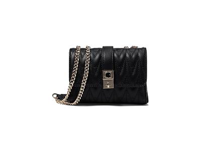 Guess Giully Quilted Convertible Flap Crossbody Bag - Black