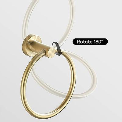 BATHSIR Antique Brass Towel Ring, Bathroom Hand Towel Holder